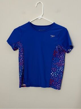 Speedo Girls Large Purple Large Swim Shirt Rash Guard 50+